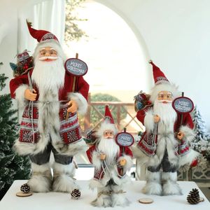 Decorazioni natalizie Grande bambola di Babbo Natale da 60 cm Decorazione natalizia da tavolo Figura di Babbo Natale Figurina di Babbo Natale Ornamento Decorazioni natalizie per la casa 231117