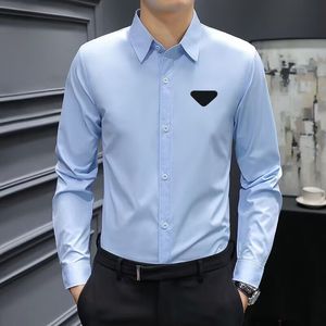 Designer Luxury Men's Casual Shirts Dress Shirt Athletic Slim Fit Long Sleeve Stretch Wrinkle-Free Casual Button Down Business Shirt Mens Tops Clothing Multi-Colors