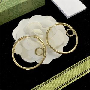 Women Designer Ear Studs Gold Silver Luxury Brand Letter Hoop örhängen Enkel stil smycken ornament Big Circle g örhänge kvinnor örhänge
