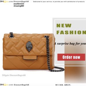 New Kurt Geiger Designer Bag Treasure-G Top Women Bag Genuine Leather Men's Bag Stripes MINI Big Cross Body Leather Metal Sign Shoulder Bag