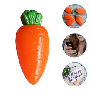 Storage Bottles 20 Pcs Carrot Accessories Metal Trim Charms Earrings Pretend Food Toys Button Flatbacks Resin Easter