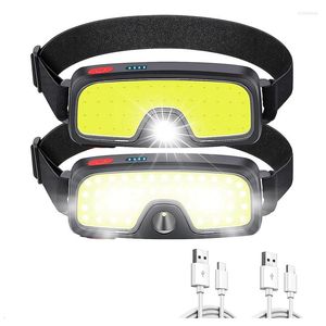 Headlamps Rechargeable Head Light Lamp Camping 5 Lighting Modes Suitable For Outdoor Running Fishing (2 Packs)