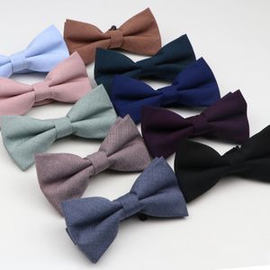 Neck Ties Men Fashionable Butterfly Party Business Wedding Bow Tie 15 colors Solid Color Female Male Bowknot Accessories Bowtie 230418