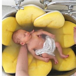 Купальные ванны сиденья 0-3 года Играйте на подушку коврик для новорожденных детская раковина для ванны склад с расцветающей подушкой для ванной комнаты P230417