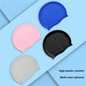 Tappi da nuoto a colori solidi tappo da nuoto elastico protezione impermeabile protezione capelli lunghi cappello da bagno per nuoto cappello da bagno ultrasottili dropship all'ingrosso p230418