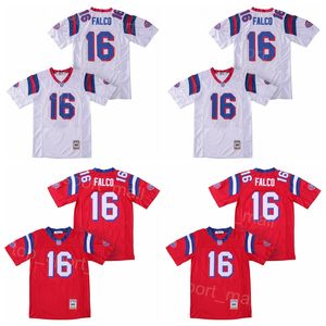 영화 풋볼 16 Shane Falco Jersey Men College 대체품 센티넬 영화 모든 스티치 통기성 오렌지 화이트 팀 컬러 대학교 스포츠 팬