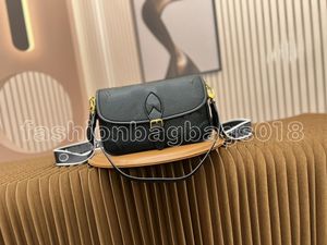 Womens Diane Satchel Bag Monograms Empreinte Handbags with Jacquard Cross-body Strap Shoulder Bags Luxurys Designer Embossed Leather Underarm Purse M46386 M46388