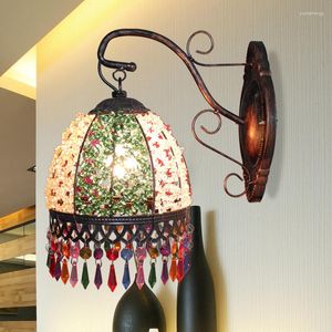 Duvar lambaları Vintage Modern Crystal Nicho De Parede Sevimli Lamba Kore Oda Dekor Mumları Okuma Yatak