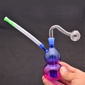 Mais barato pequeno queimador de óleo de vidro bong tubos de água com 10mm masculino grosso pirex vidro queimador de óleo tubo de silicone para fumar preço de fábrica