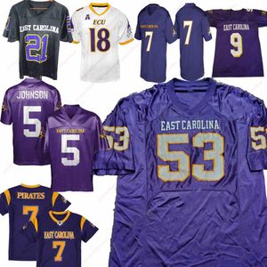 Custom East Carolina Pirates 18 Swindell 36 Thrift 11 Blake Proehl 12 Holton Ahlers ECU Мужчины Женщины Молодежный футбол сшитый Джерси