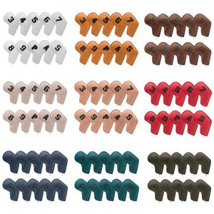 Other Golf Products Drop Golf Iron Head Covers Oil Edge Factory Price Golf Club HeadCovers Wedge Club Head covers 10pcs 230418