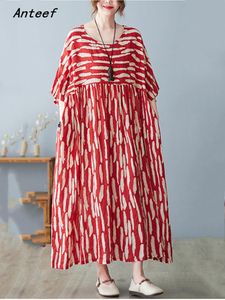 Vestidos de manga curta algodão de algodão Floral Animal Print Vestres para mulheres Casual Longo vestido de verão Longo Roupas elegantes 2022