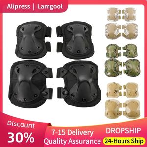 Elbow Knee Pads Sports Men Tactical pad Military Protector Army Airsoft Outdoor Sport Safety Gear Drop 230418