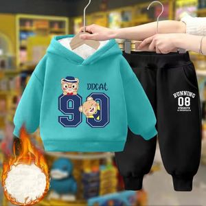 Clothing Sets Kids Suit Clothes Autumn and Winter Cartoon Bear Round neck Boys Girls Long Sleeve Pants Two Piece Sports suit 2 10 years 231117