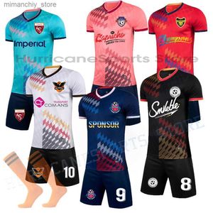 Koleksiyon Çocuklar Yetişkin Futbol Jersey Futbol Eğitim Setleri Sport Kısa Seve Running Set Survetent Athtes Futbol Tranning Trailsuit Q231118