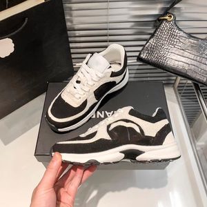 Xiaoxiangfeng preto e branco panda sapatos femininos 2023 primavera novo laço-up sola grossa intensificador papai sapatos padrão escuro lazer sapatos esportivos