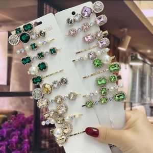 Headwear Hair Accessories 1 Set Women Clips Jewelry Fashion Crystal for Girls Luxury Pearl Barrettes Pins Christmas Gift 231118