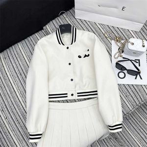 Women's Swimwear designer Spring and Summer New Academy Style Sweet Spicy Versatile Embroidery Jacket Baseball Jersey Age Reducing High Waist Half Skirt Set for LCDQ