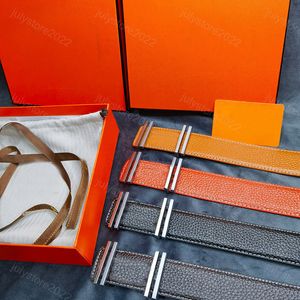 Men Women Designer Belt Buckle Leather Strap 34mm Silver Big H Buckles Designers Cowhide Belts for Mens Luxury Waistband Cintura Cinture 8 Style La Sangle 23041805H