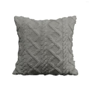 Pillow Gift 45x45cm Case Zipper Closure Soft Plush Washable Daily Cover Jacquard Weave Home Decor Fluffy Living Room