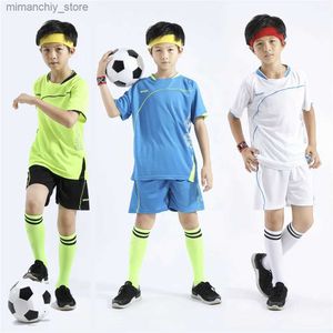 収集可能な子供サッカージャージー男の子の女の子の学生サッカーセットショートセブキッズフットボールユニフォームサッカーフィットネストラックスーツスーツ03 Q231118