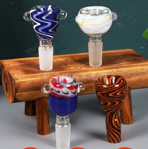 Último funil colorido tigela de vidro 4 estilos redondos de fumantes de cores acessórios ervas queimadores de óleo seco 14 mm masculino para cachimbo de cachimbo de cachimbo de cachimbo de cachimbo de cachimbo de cachimbo