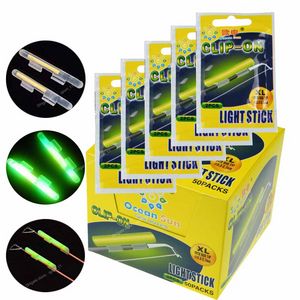 Bastoncini luminosi da pesca per canna da pesca Punta per canna da pesca Bastoncini luminosi fluorescenti per accessori per la pesca notturna Pesca Esche da pesca Punta fluorescente per canna da pesca