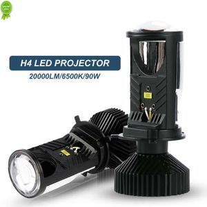 New Y6D H4 LED Projector Headlight Projector Lens with Fan Cooling 90W Automobile Hi Lo Beam Bulb 12V 6000K RHD LHD