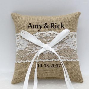 Ювелирные мешочки персонализированные кольцевые подушка для свадебной подушки на заказ дата свадебная вечеринка