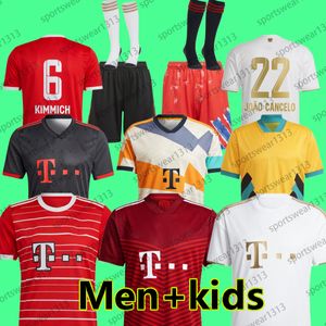 22 23 Bayern Monachium do piłki nożnej de Ligt Sane 2023 Koszula piłkarska Hernandez Goretzka GaBry Camisa de Futebol Top Tajlandia Zestawy dla dzieci fanów Kimmich