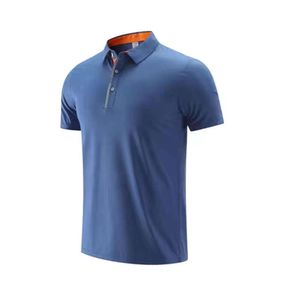 LL Hot sale Outdoor Men's Polo Shirt Mens Quick Dry Sweat-wicking Short Top Male Sleeve High Quantity lululy