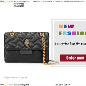 Yeni Kurt Geiger Tasarımcı Çanta Treasure-G Üst altın zincir Gümüş Zincir Crossbody Çanta Çizgileri Messenger Mini Kadın Çanta Eklenti