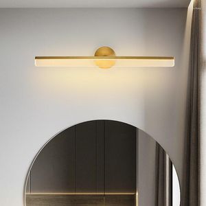 Wandleuchte Schminktisch LED Spiegelfront Kupferleuchten Luxus Moderne Minimalistische Badezimmer Schlafzimmer Spiegel Schrank Lampen 3617#