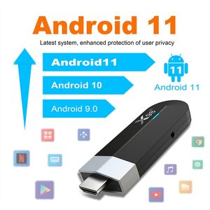 X98 S500 Android 11 TV Stick Amlogic S905Y4 Quad Core AV1 4K 60fps Dual Wifi X98 Dongle 4GB 32GB Smart TV Box