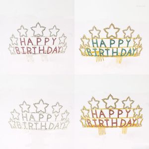 Hair Clips Moda Atmosfera Lady Birthday Party Crown Princess Star -countled Decoration Supplies infantis