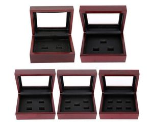1 - 9 Hole Wooden Display box Fit For Various Super Bowl World series Basketball Football Team Champions Championship Ring Can Mix Order