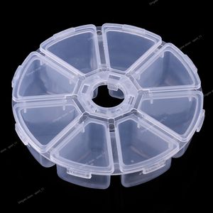 elenxs 8/10/15 Grid Fishing Clear Storage Box Transparent Fish Hook Organizer Plastic Jewelry Container FishingFishing Tackle Boxes High Quality Sports