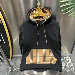 Bby Hood Swater designer z kapturem Najwyższa jakość bluzy z kapturem Burb luksusowa męska koszula Patchwork Hoodies bawełniany płaszcz pullover