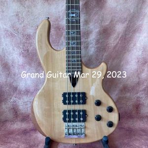 Basso elettrico Custom Mark1 G-WA Style Neck Throu con pickup passivo in colore naturale