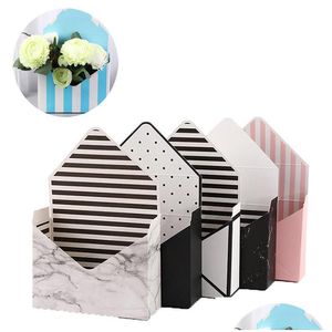 Present Wrap Folding Flower Boxes Creative Envelope Forme Mothers Day Födelsedagsblommor Packaging Desktop Decoration Flora Dhgarden Dhmst