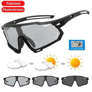 Outdoor Eyewear Men Women Pochromic Polarized Cycling Glasses Mtb Riding Fishing Sports Sunglasses UV400 Bicycle Road Goggles 230418