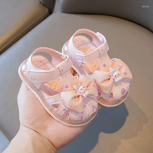 İlk Yürüyüşçüler Bebek Ayakkabıları Yaz Kızlar Sandalet 0-2 Yaşındaki Çocuk Antiskli Yumuşak Yürüyüş Küçük Prenses