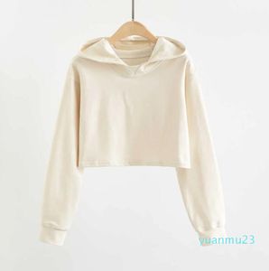 Yoga outfit Autumn Spring Hooded Gym Wear Workout Long Sleeve Crop Tops Women 66 Feel Hoodies Sport Fitness Running Pullover Sweatshirts