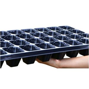 Planters & Pots Black 50/72/105 Holes Thicken Nursery Pot Plate Nutrition Bowl Seedling Tray For Succent Plantings Propagation Germina Dhzsu