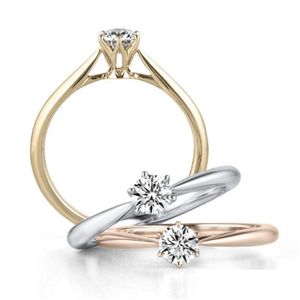 Bandringe Einfache Ringe Für Frauen Versilbert Zirkonia Runder Stein Klassischer Schmuck Braut Hochzeit Verlobung Anillos C Dhgarden Otcx7