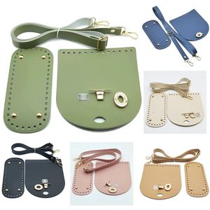 Bag Parts Accessories Leather Bag Strap Handmade Handbag Woven Set High Quality Bag Bottoms With Hardware Accessories for DIY Shoulder Handbag 230418