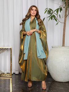 Abiti taglie forti Elegante Eid Autunno Manica a pipistrello Abaya musulmano Abito da donna Modesto Marocco Abito lungo da festa Islamico Turchia Dubai Ramadan Jubah Robe 231117