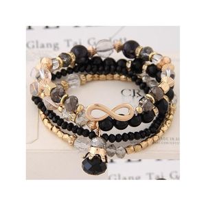 Charm Bracelets For Women Bijoux Glasses Stone Beads Bangles Gold One Direction Mtilayer Elastic Psera Gc177 Drop Delivery Jewelry Dhicv