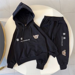 Designer per bambini da uomo e da donna nuovo autunno e inverno classico completo sportivo con cappuccio + pantaloni della tuta casual squisito marchio di abbigliamento per bambini taglia 90-150 cm d02