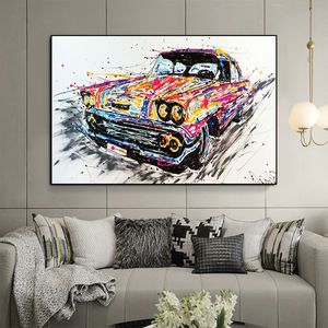 Modern Graffiti Street Art Car Poster Canvas Painting Poster Print Wall Art Picture For Living Room Home Decor Frameless